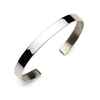 Bransoletka srebrna damska owalna sztywna typu C cuff, na każdy nadgarstek, srebro 925, szer. 7mm
