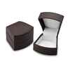 pudełko na pierścionek - skórzane, brązowe
