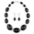 elegancka czerń onyksu- naszyjnik i kolczyki