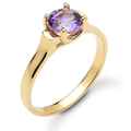 pierścionek z ametystem złoty na zaręczyny