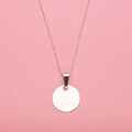 naszyjnik z srebrną okrągłą blaszka