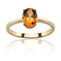 kwarc-cytryn-złoty pierścionek