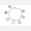 Bransoletka srebrna z monetkami