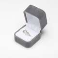 Pudełeczko na pierścionek, szare, welurowe