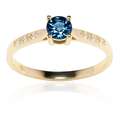 pierścionek z szafirem i brylantami