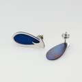 Srebrne kolczyki z tytanem niebieskie krople
