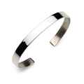 Bransoletka srebrna damska owalna sztywna typu C cuff, na każdy nadgarstek, srebro 925, szer. 7mm
