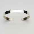 Bransoletka srebrna damska owalna sztywna typu C cuff, na każdy nadgarstek, srebro 925, szer. 7mm