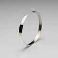 Bransoletka srebrna damska owalna sztywna typu C, cuff, na każdy nadgarstek, srebro 925, szer. 4mm