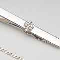 Spinka srebrna do krawata z godłem Polski, męska, srebro 925, długość 6cm