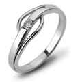 białe złoto z brylantem 0,05ct H/VS