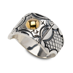 Motif - pierścionek ze srebra i złota