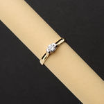 Zaręczynowy pierścionek z pięknym diamentem-brylant 0,40ctH/SI