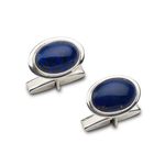 Eleganckie spinki do mankietów z lapis lazuli