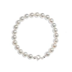 Bransoletka z perłami - srebro