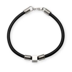 dla faceta bransoleta - sk&oacute;ra i srebro