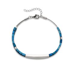 bransoletka srebrna z tytanem