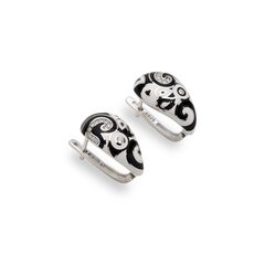 kolczyki srebrne z emalią