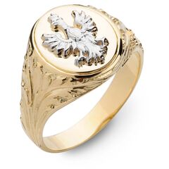 Złoty sygnet z orłem