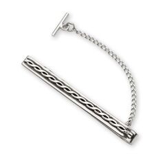 Elegancki wz&oacute;r spinki do krawata ze srebra.