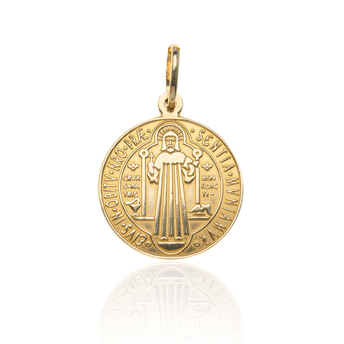 Złoty medalion z św. Benedyktem