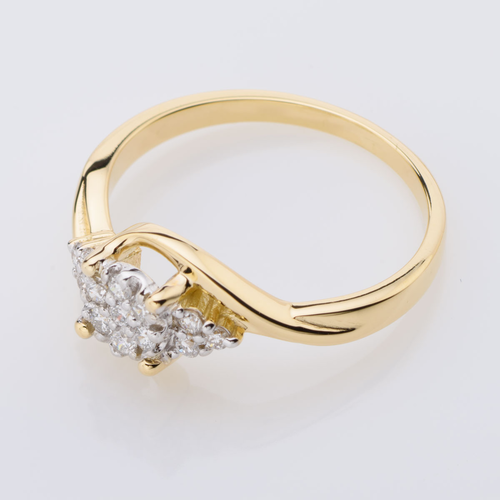 PETITE JOIE - złoty pierścionek z brylantami p_467_b