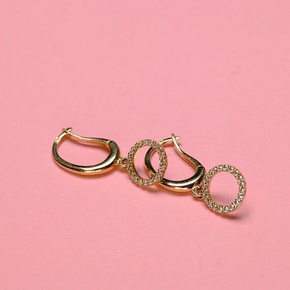 Kolczyki złote z kołeczkami