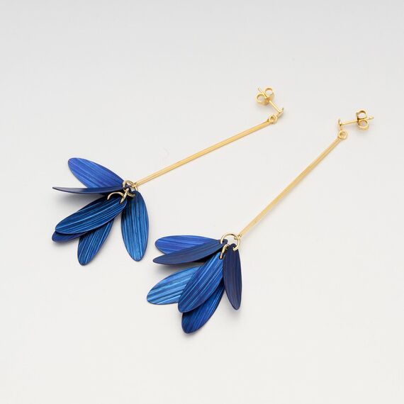 długie kolczyki srebrne pozłacane wiszące