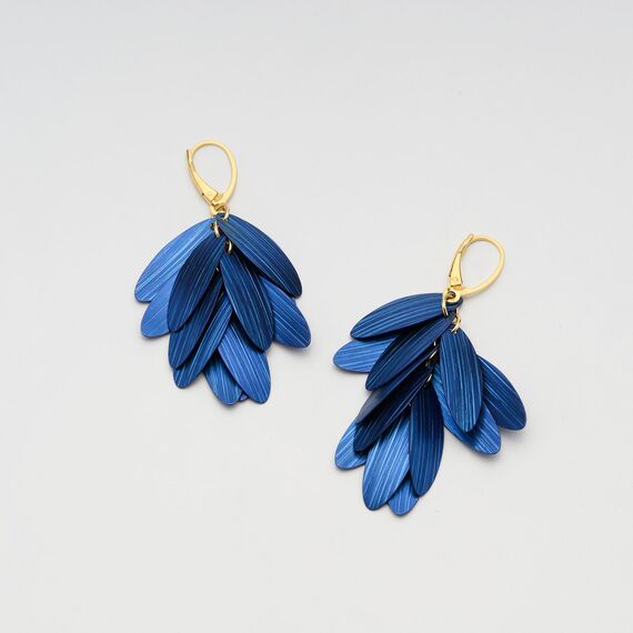 Wiszące kolczyki srebro z tytanem