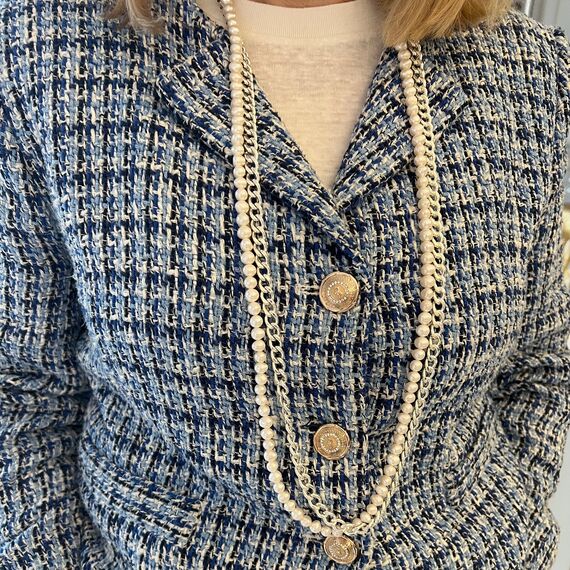 naszyjnik z pereł styl CHANEL