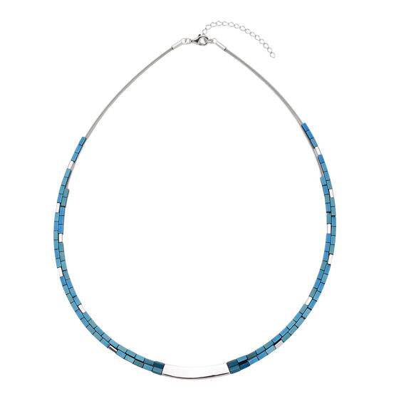 naszyjnik srebrny 925 z hematytem