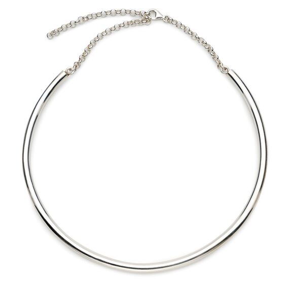 Naszyjnik w formie obroży, choker, srebro 925.