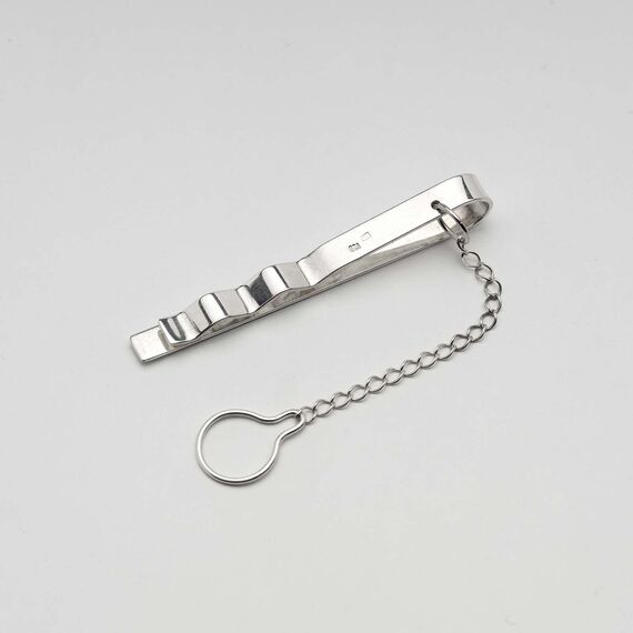 Srebrna spinka do krawata 6cm