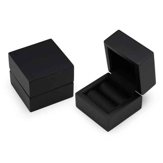 Drewniane pudełko na pierścionek w kolorze czarnym