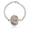 Bransoletka - bracelet silver srebrna z krzemieniem pasiastym