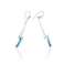Kolczyki srebrne z niebieską masą opalową k-200