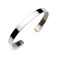 Bransoletka srebrna damska owalna sztywna typu C cuff, na każdy nadgarstek, srebro 925, szer. 7mm
