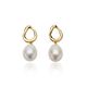 kolczyki srebrne pozłacane z perłą