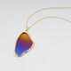 naszyjnik pozłacany z kolorowym tytanem