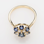 BLUE Star - pierścionek z szafirami i brylantami - złoto 585