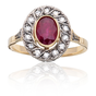RED PRINCESS - pierścionek z rubinem i brylantami